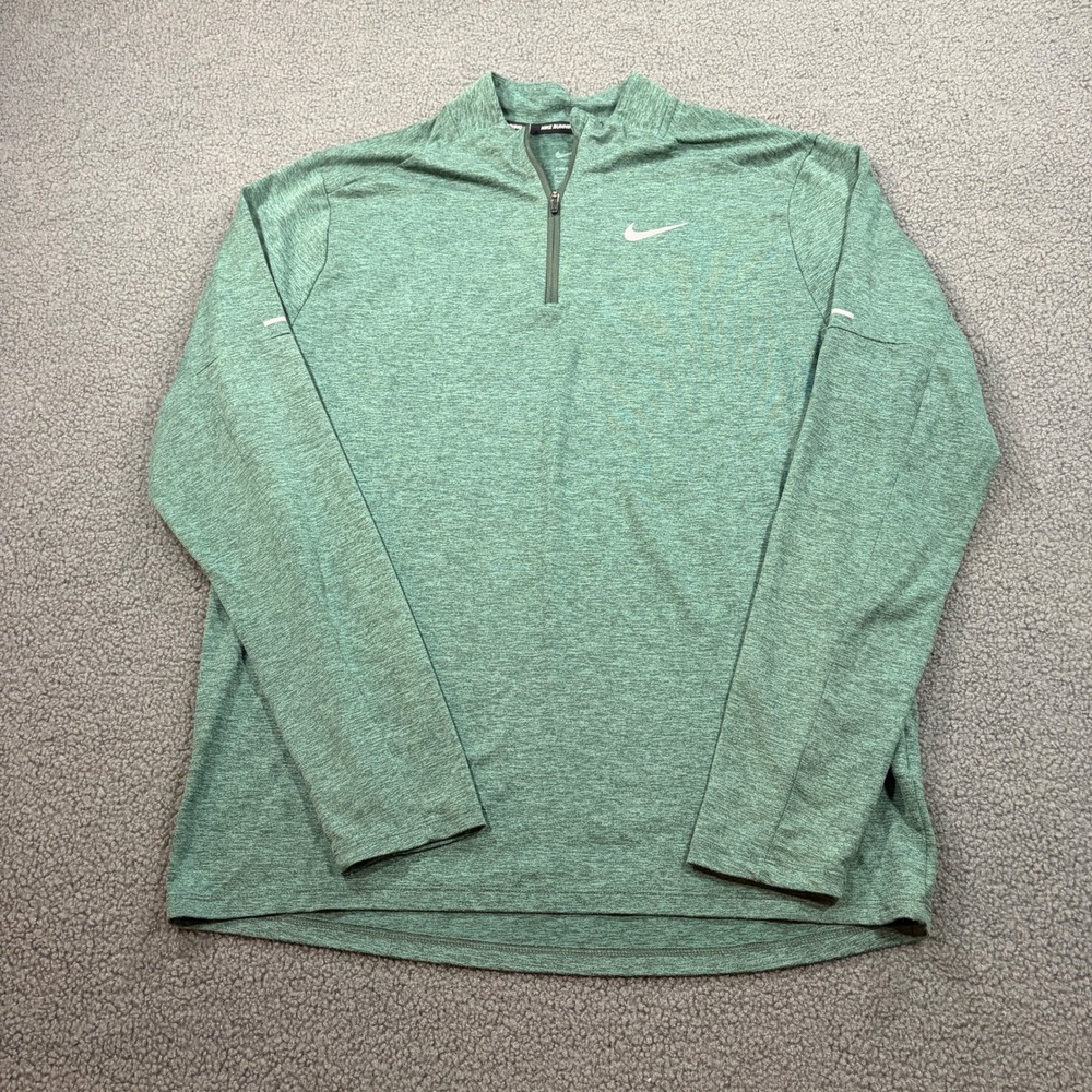 Nike Pullover Mens M Green Dri-FIT Element Half-Zip Running Top DD4756-338